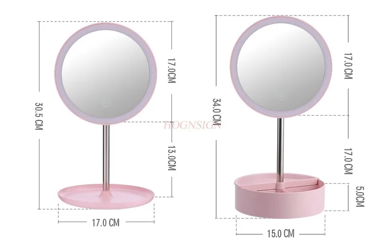 Make-upspiegel Desktop Prinses Desktop Dressing Spiegel met led-verlichting Slaapzaal Studenten Sale