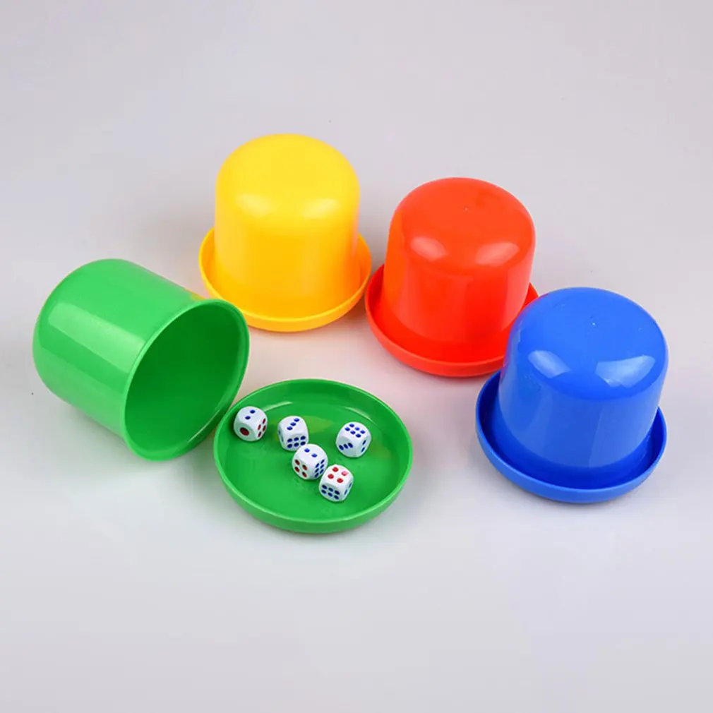 

12mm Thickened Bottom Sifting Bar Pub Games Board Game Combination Color Screen Cup Thickening Tap Dice Cup Set