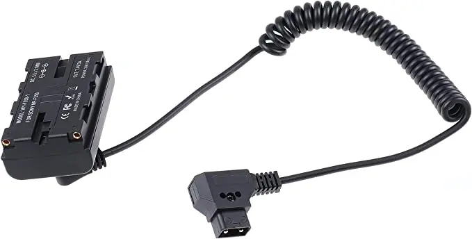FOTGA Power Adapter D-tap Connector to NP-F Dummy Battery Replacement of NP-F960 /750/770/970 to Power Camera Field Monitor LED