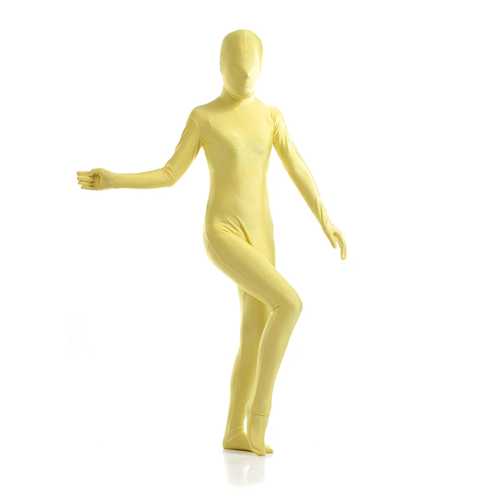 Angepasst Zentai Kostüme Ganzkörper Haut Anzug Catsuit Halloween Kostüme Erwachsene Bodysuit hinzufügen gabelung zipper