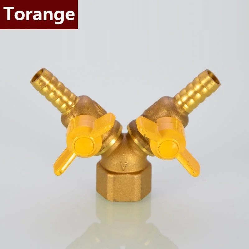 1/2 in Copper Ball Valve Fittings Gas Pipeline Tee Socket Connector Switch Core Pipe Junction for Liquid Propane Gas