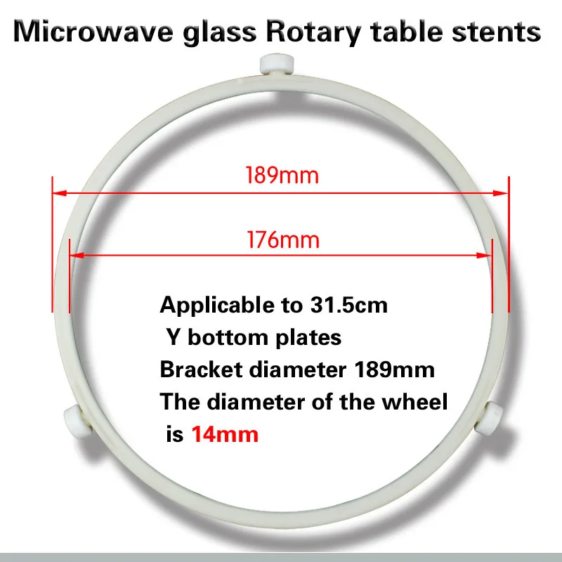 PPS Microwave Oven Turntable Bracket Circle Rotating Ring Support Roller Bracket Glass Base Plate Tray Holder Stand