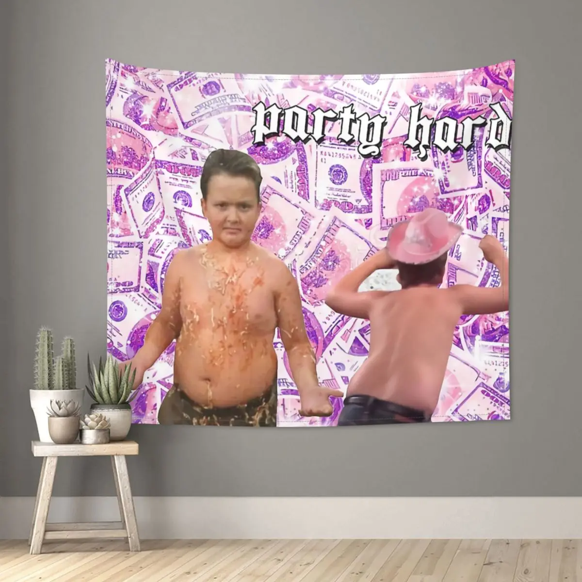 Party Money Gibby Tapestry Hippie Polyester Wall Hanging ICarly Room Decoration Yoga Mat Retro Wall Carpet