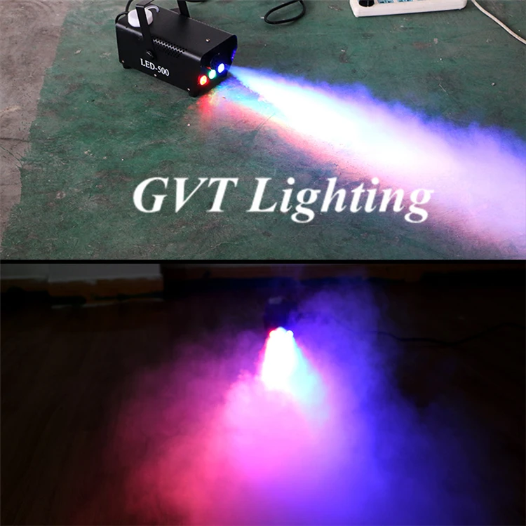 New Remote control LED 500W smoke machine RGB Mixed color fog machine professional smoke ejector stage equipment LED fogger