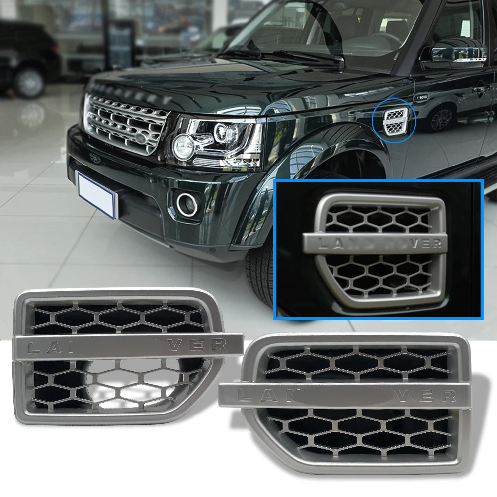 

2Pcs Gloss Black ABS Car Air Intake Fender Vents Side Grille For Land Rover Discovery 4 LR4 2010 2011 2012 2013 2014 2015 2016