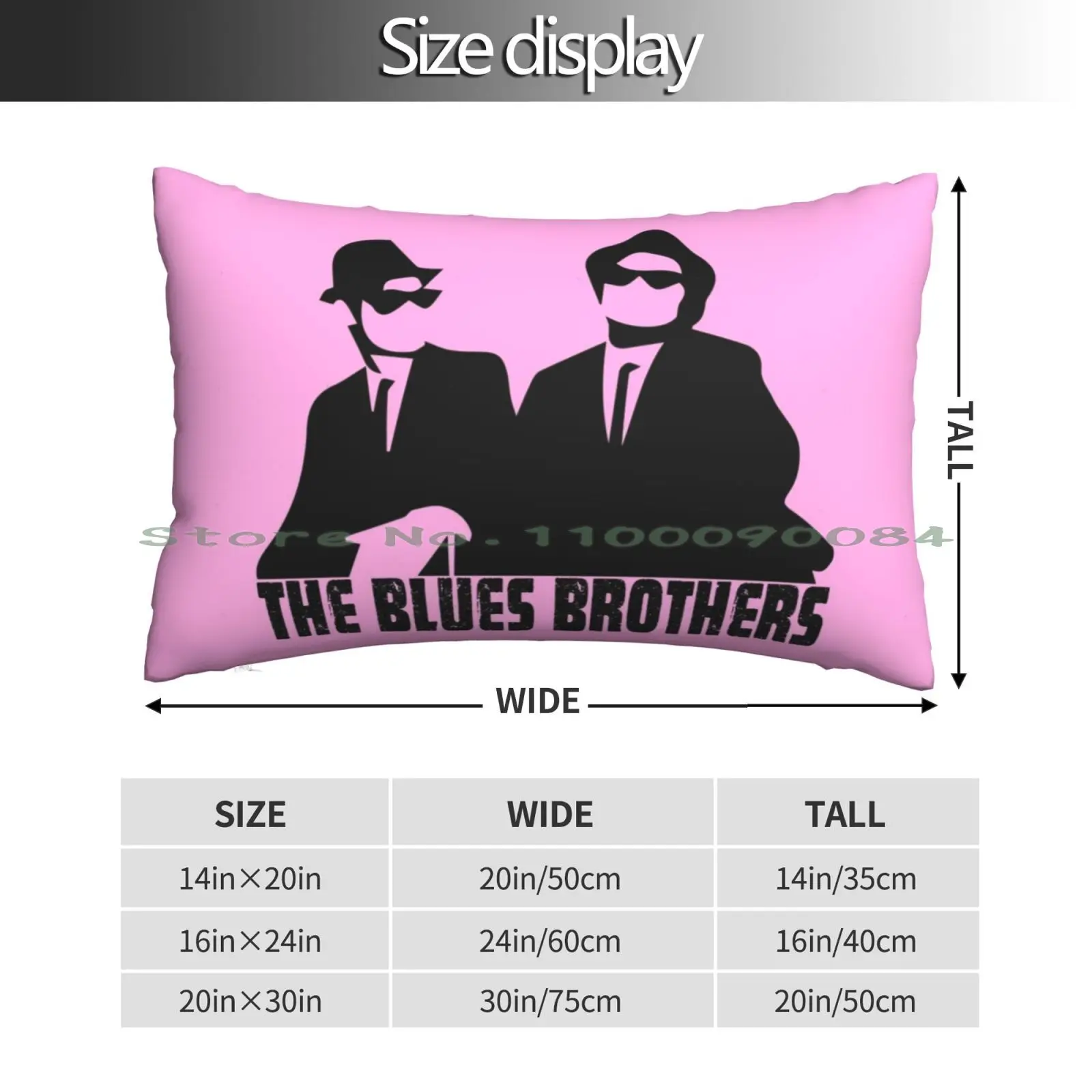 The Blues Brothers Art , The Blues Brothers Designs And Illustration Pillow Case 20x30 50*75 Sofa Bedroom Noel Nope Number 1