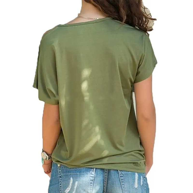 Women Dance Mom graphic t shirt Women\'s Short Sleeve fashion new tshirt Irregular Skew Cross Bandage tee tops