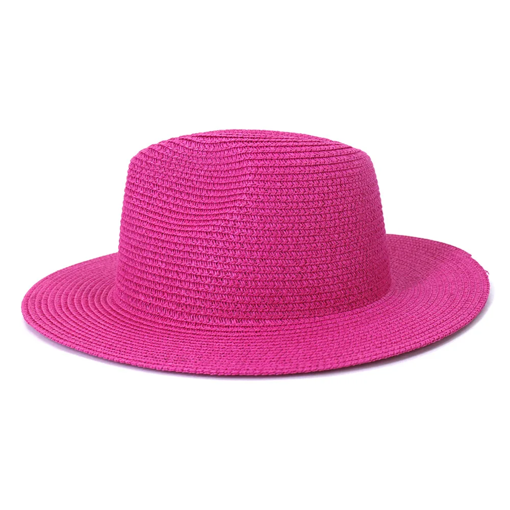 Großhandel Sun Hüte Männer Frauen Sommer Panama Breite Krempe Stroh Hüte Mode Bunte Outdoor Jazz Strand Sonnenschutz Kappe – Detail 28