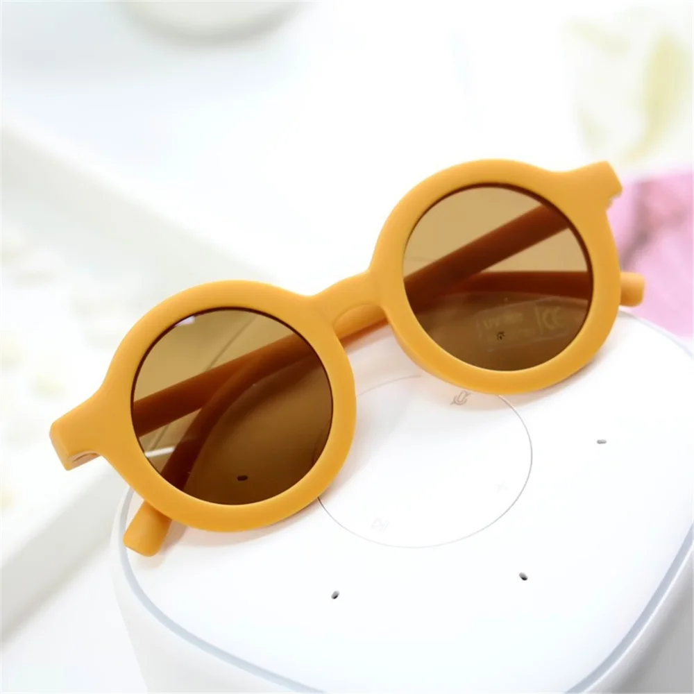 Children\'s Sunglasses Infant\'s Retro Solid Color Ultraviolet-proof Round Convenience Glasses Eyeglass For Kids Wholesale