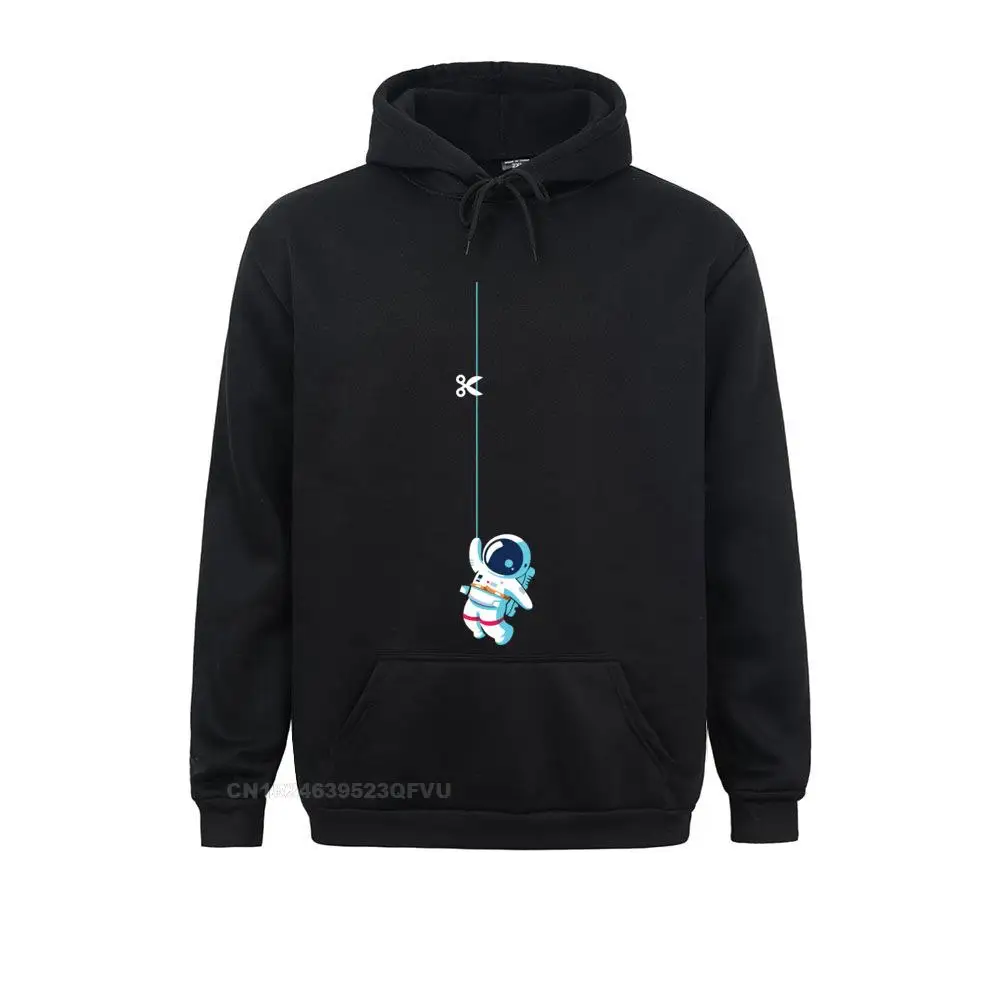 New Streetwear Camiseta Masculina Novelty Design Astronaut Rope Funny Top Pullover Hoodie Funny Camisas Hombre Hoodie Tops