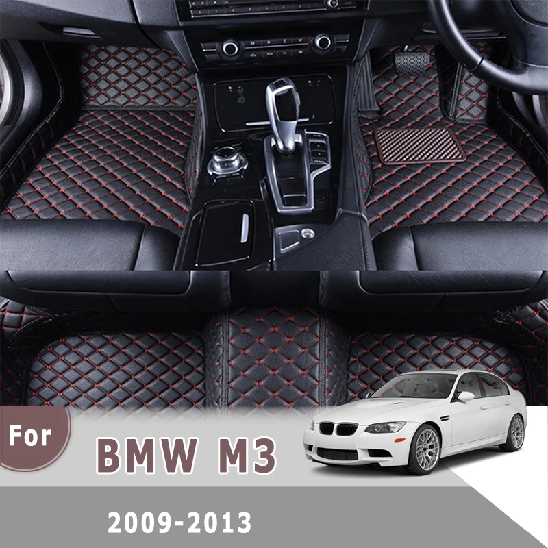 

Автомобильные коврики RHD под заказ для BMW M3 2013 2012 2011 2010 2009, аксессуары для интерьера автомобиля, коврики для стайлинга, кожаные накладки на ножки