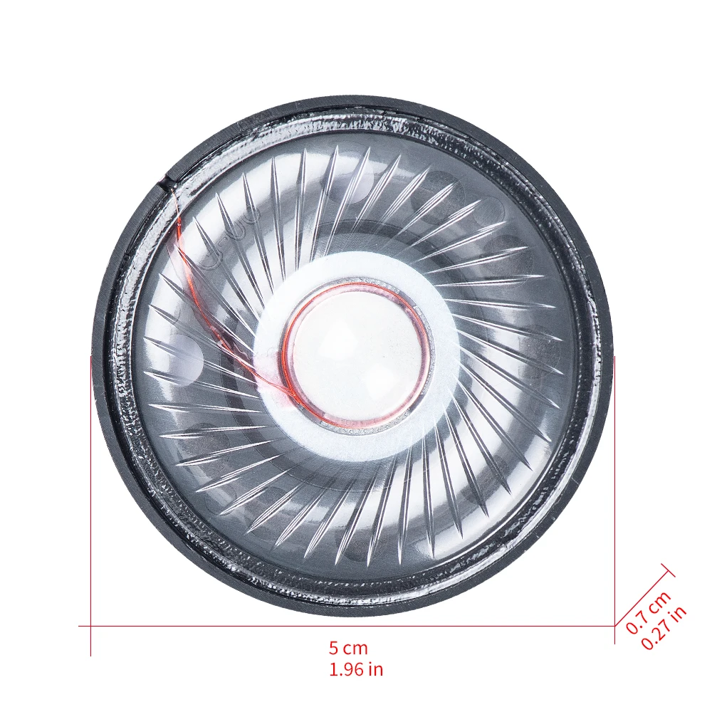 Hi-Fiイヤーヘッドセット,スピーカーユニット,ドライバー,32オームヘッドセット,112dbスピーカー,修理部品,イヤホン,50mm, 2個