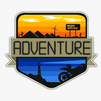 S40509 #   Samoprzylepna naklejka Przygoda - zaczyna się od Ciebie Naklejka samochodowa Wodoodporne dekoracje samochodowe na zderzaku Tylna szyba