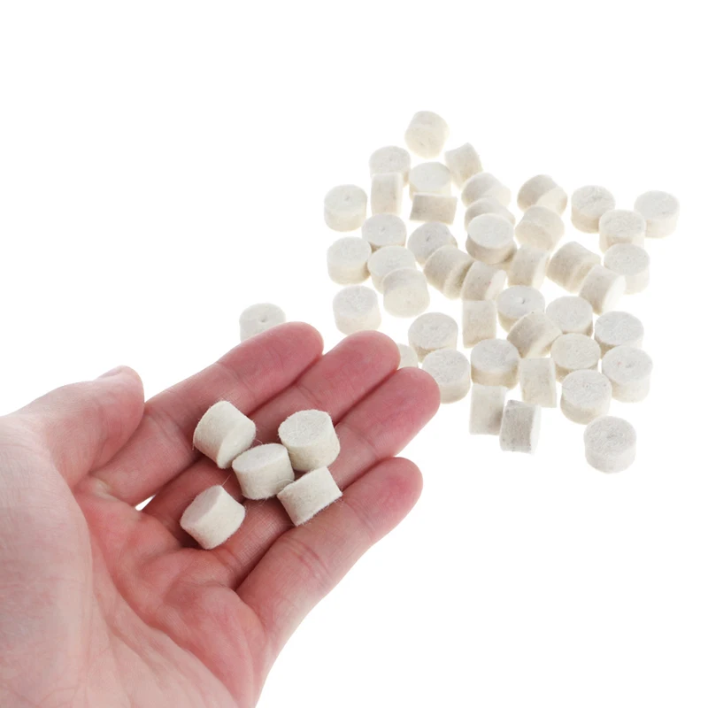 50Pcs 13/25mm Wool Felt Polishing Buffing Wheel Grinding Pad + 4Pcs 3.15 mm Shanks