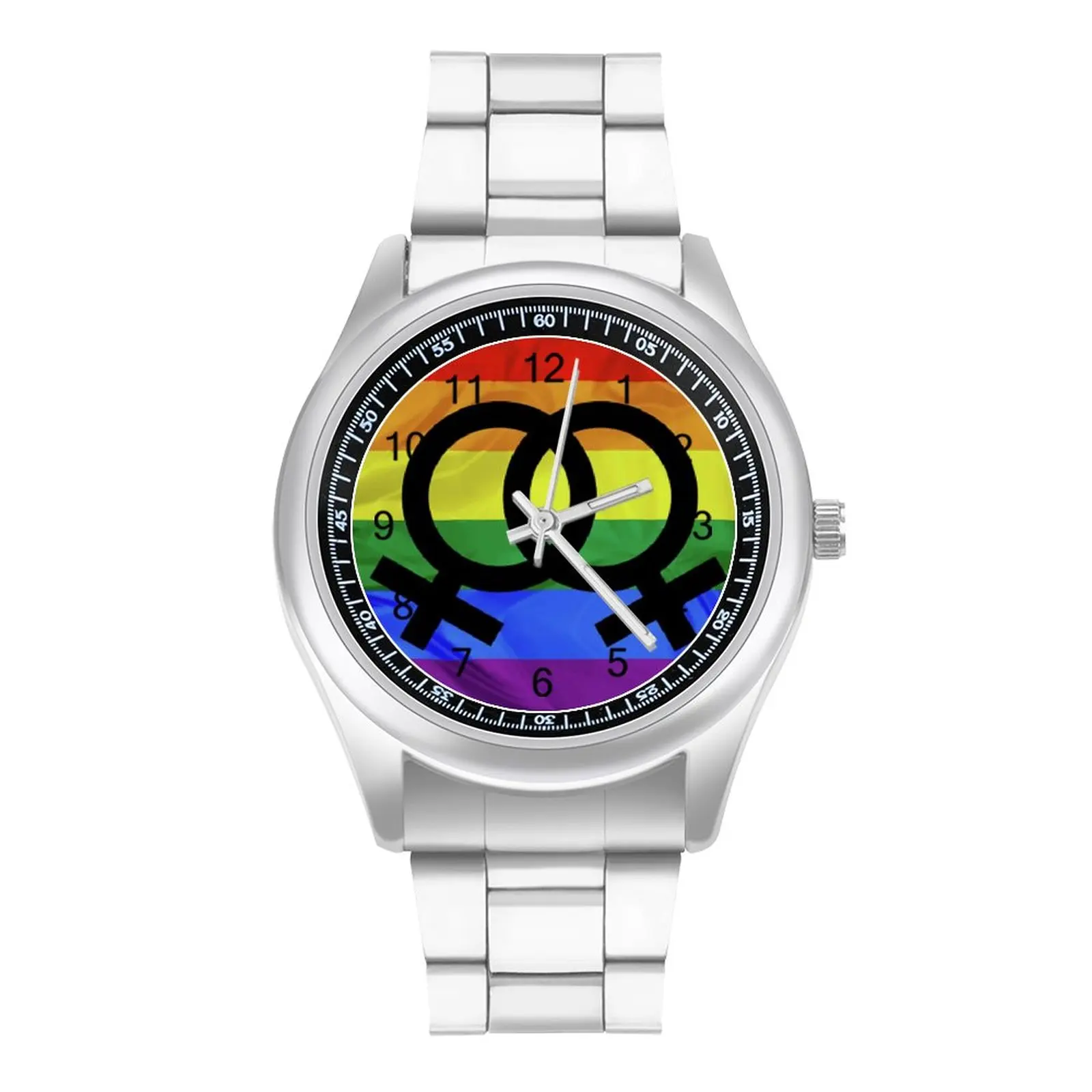 Lesbian Pride Quartz Watch Good Quality Funny Wrist Watch Stainless Men Office Photo Wristwatch