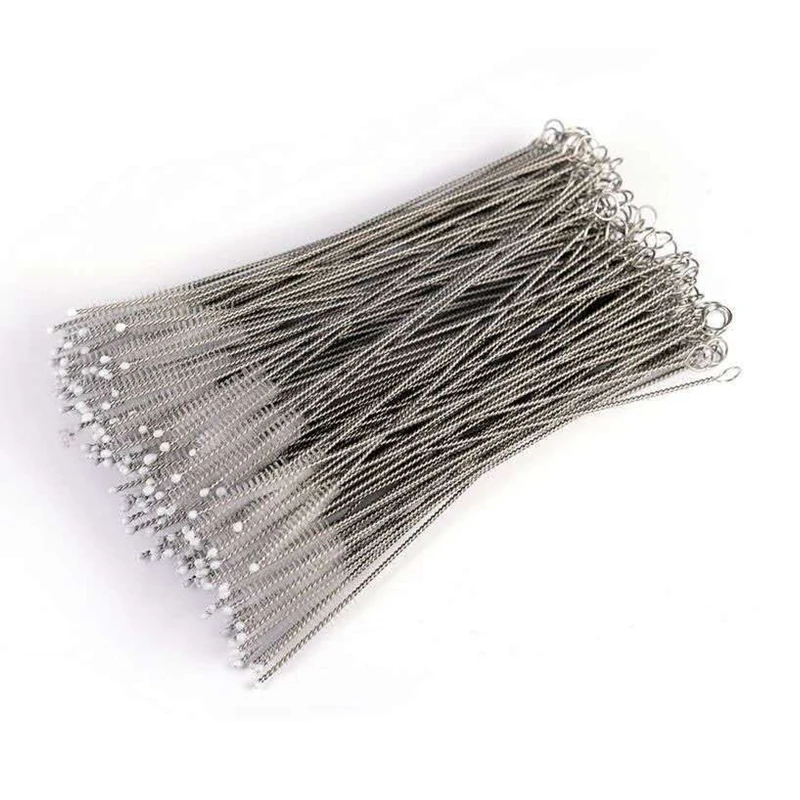 10Pcs 15/20cm Straws Cleaning Brushes Reusable Kitchen Bottle Brushes Stainless Steel Cleaning Brush for Straws Cup