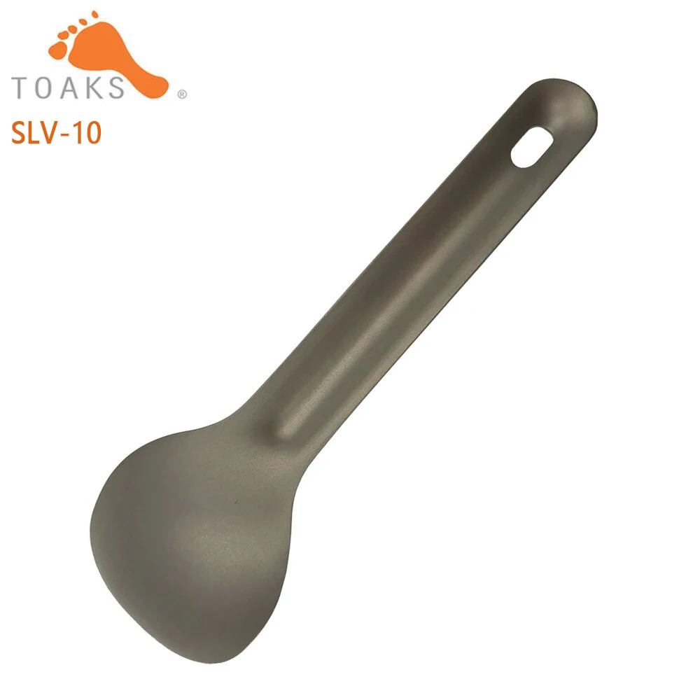 

TOAKS New Titanium Spoon 125mm Length Camping Spoon Outdoor Tableware Short Handle Titanium Spoon