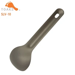 TOAKS New Titanium Spoon 125mm Length Camping Spoon Outdoor Tableware Short Handle Titanium Spoon
