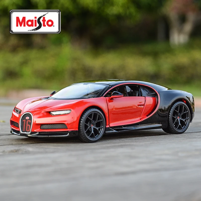 Maisto 1:24 Bugatti Chiron Sports Car Static Die Cast Vehicles Collectible Model Car Toys