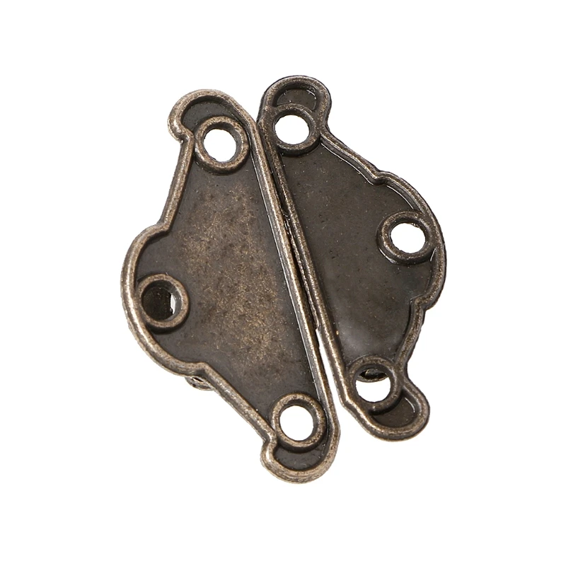 Vintage Zinc Alloy Hasp Pad Chest Lock Plate For Wood Jewelry Box Cabinet