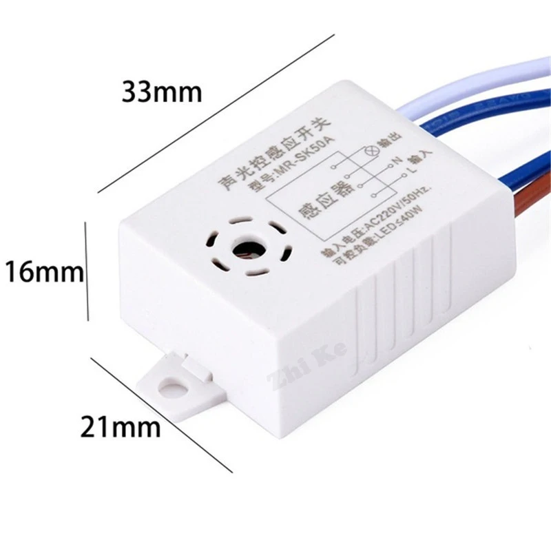 Interruptores inteligentes para melhoria da casa, módulo mrsk50a, 220v, detector de som, sensor de voz, automático inteligente, liga/desliga,