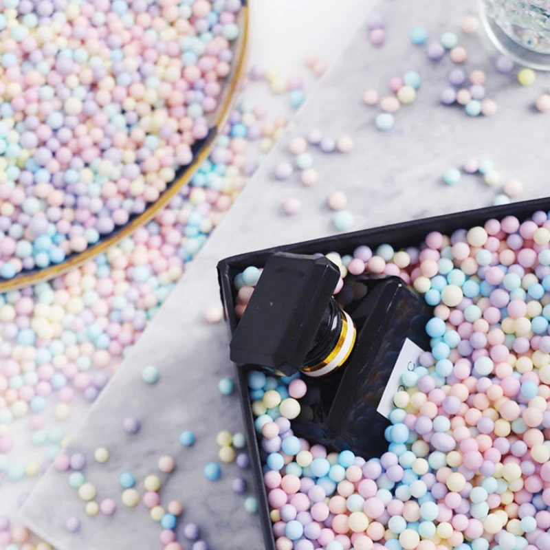 DIY Ma Caron color foam ball flow Star gift box slime filled particles gifts surprise gift accessories 2019 hot sale 10g 25g/bag