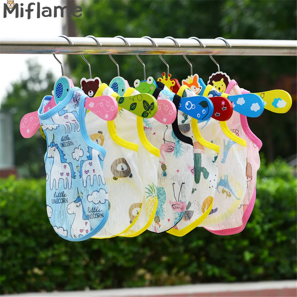 

Miflame Funny Dogs Clothes Summer Pet Shirts For Puppy Sleeveless Chihuahua Spitz Vests Mesh Small Dogs Vests Cute Pets Clothes