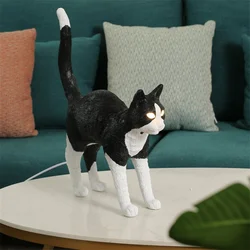 Nordic Resin Cat Night light Table Lamps Italy Bedroom  Animal LED Desk Lamp Led Stand Light Fixture Home Decor Lighting