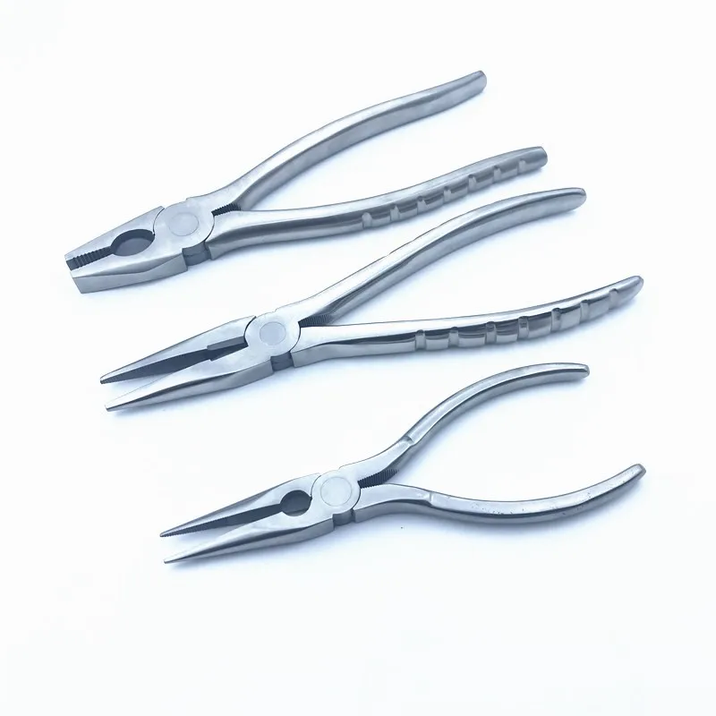 Orthopedics Flat Nose Pliers With Serrated Jaws bone Forcep Veterinary orthopedics instrument