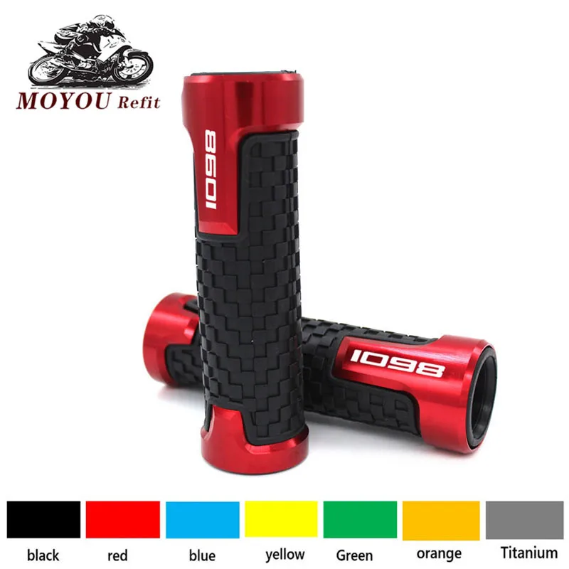 

Для DUCATI 1098/S/трех цветов 1098S 1098 триколор 2017-2022 мотоциклетные ручки 7/8 дюйма 22 мм CNC ручки рукоятка