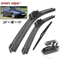 Erick's Wiper Front & Rear Wiper Blades Set Kit For Kia Cerato Sephia Spectra 2003 - 2008 Windshield Windscreen Window 24