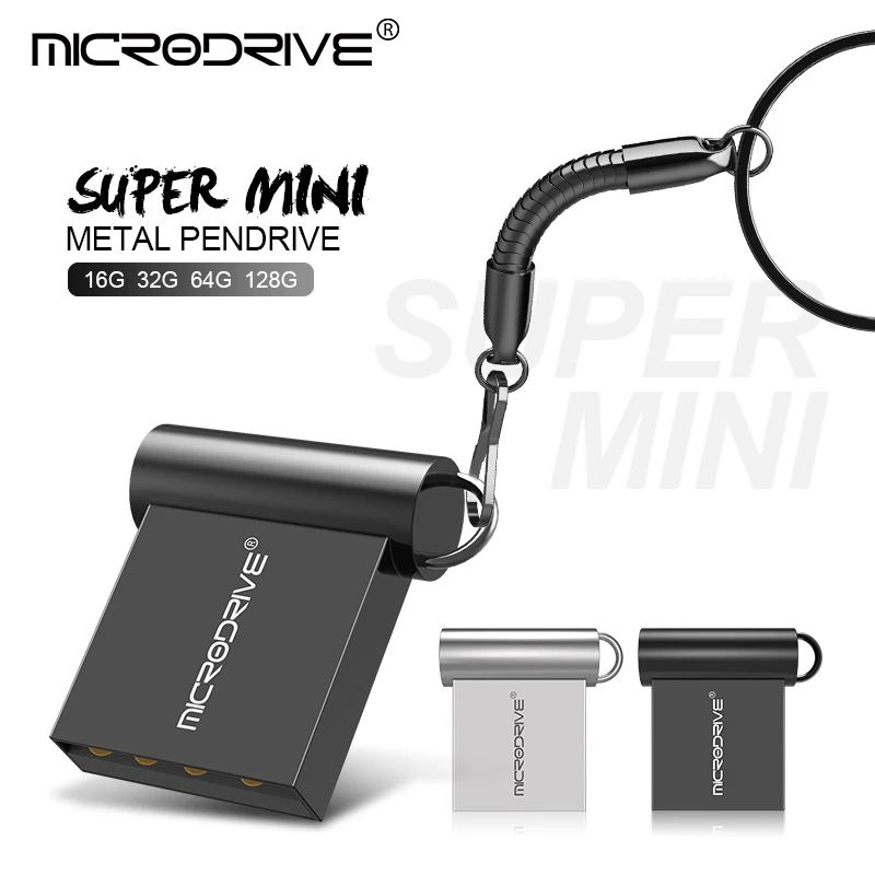 미니 USB 플래시 드라이브 펜 드라이브 USB 2.0, 64GB 32GB 16G 8G 4G 플래시 메모리 스틱, 키링 포함, 128GB U 디스크 크리에이티브 선물