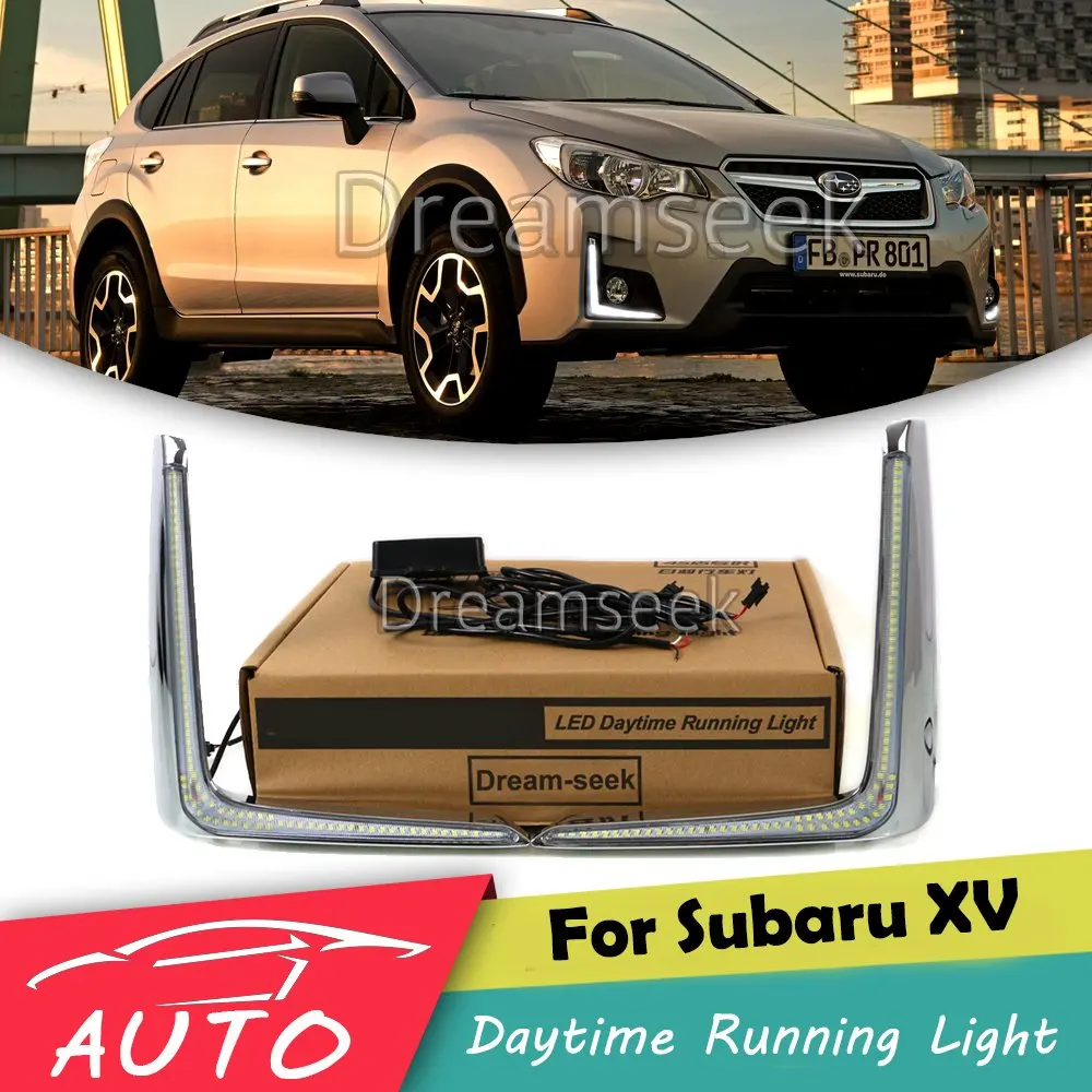 

DRL For Subaru XV Crosstrek 2016 2017 LED Car Daytime Running Light Relay Waterproof Driving Fog Day Lamp Daylight