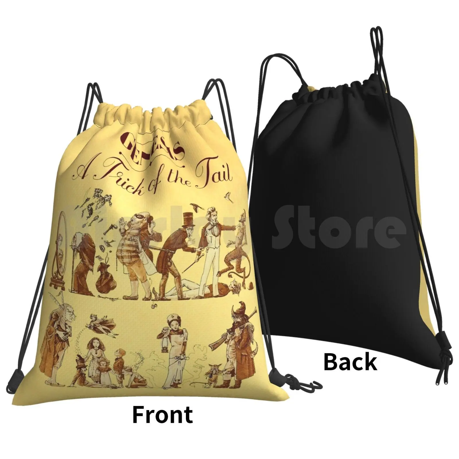 A Trick Of The Tail ( Hd ) Backpack Drawstring Bags Gym Bag Waterproof A Trick Of The Tail Genesis Music And Roll