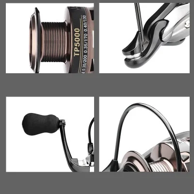 Good Quliaty NEW Spinning Reel TP Fishing Reel  14+1BB  Carbon Drag Spinning Fishing Reel1000-7000 Sea Fishing Reel  carbon reel