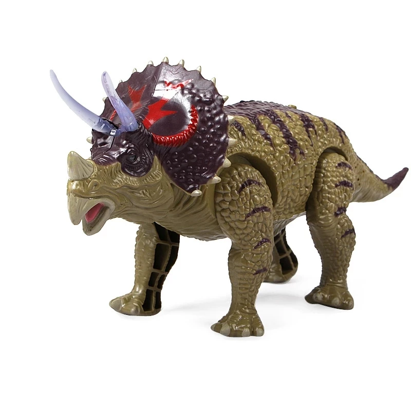 Kid Educaitional Toy High Simulation Electric Dinosaur Can Walking  Music Sound Flash Light Effect Boy Gift Model Dinosaur Robot