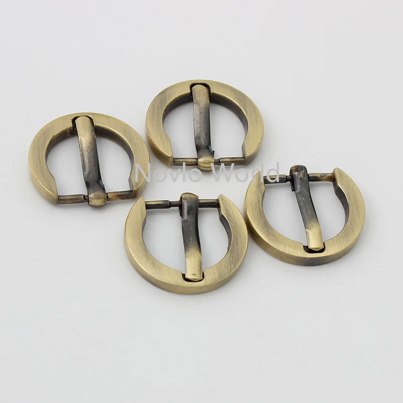 Nolvo World 5-20-100pcs 16mm brush antique brass pin buckle shoes decoration accessories metal adjustable slide buckles