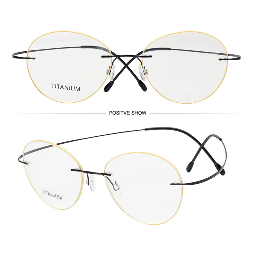 Men Women Large Oval Rimless Frameless Ultralight Progressive Multifocus Reading Glasses +0.75 +1 +1.25 +1.5 +1.75 +2 +2.25 to+4