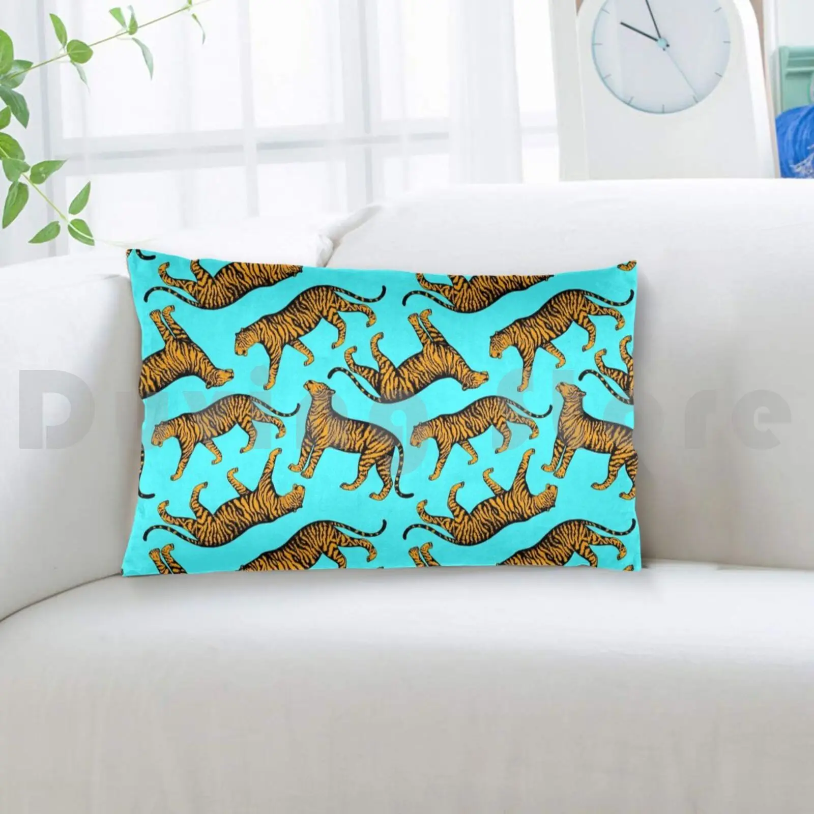 كيس وسادة النمور (القليب والقطيفة) مطبوع 50 × 75 نمر النمر Panthera Tigris Panther Panthera Feline #4