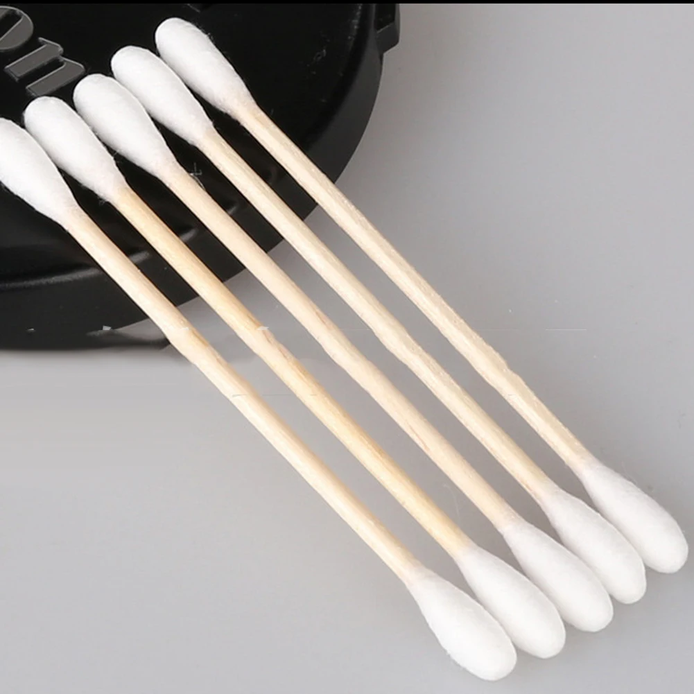 Hot 500pcs/Pack Double Head Cotton Swab Bamboo Cotton Buds Ear Cleaning Wood Sticks Cotton Swabs Drop shipping