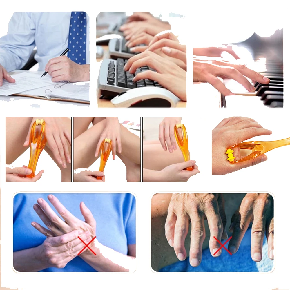 Акупунктурные точки для рук, бигуди для ухода для кровообращения и расслабления, массажер для рук