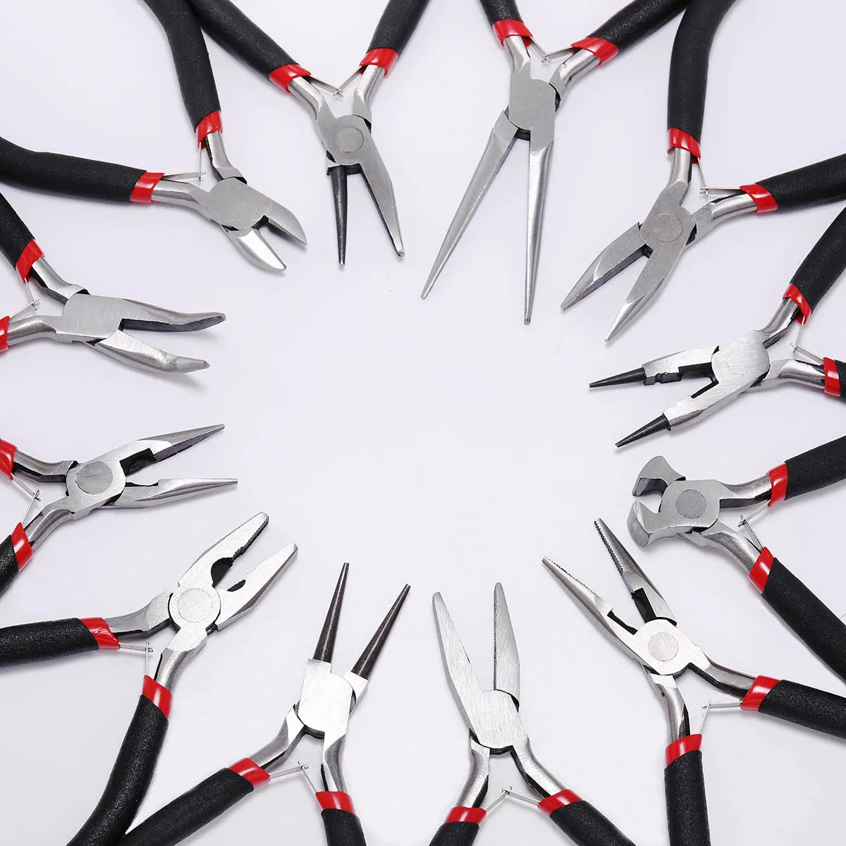 12 Kinds Jewelry Pliers Tools & Equipment Kit Long Needle Round Nose Cutting Wire Pliers For Jewelry Making Handmade Accessories