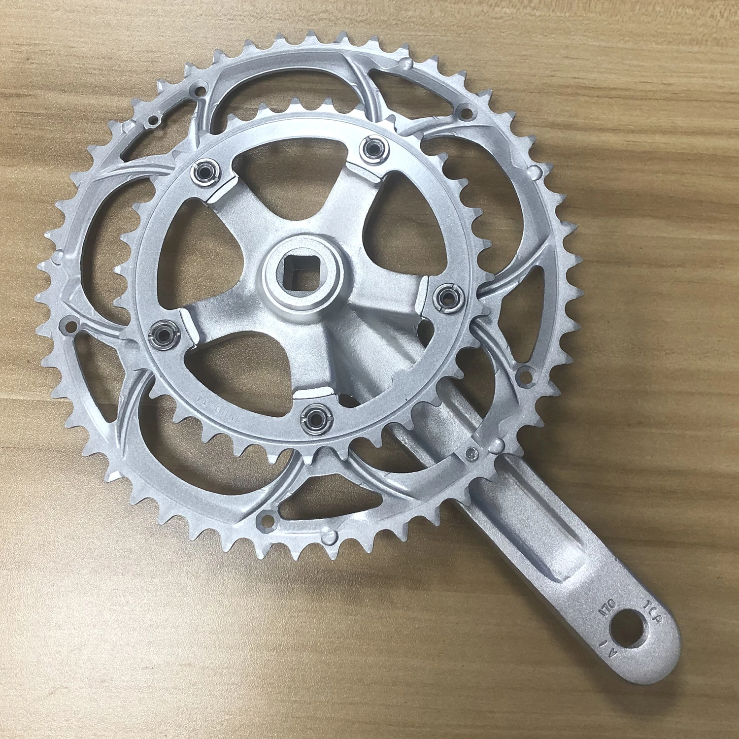 Road Bike Crankset Chainwheel Bicycle Aluminum Alloy 50-34T 8/9S Chainring Square Hole Racing 170mm Crank Cycling Parts