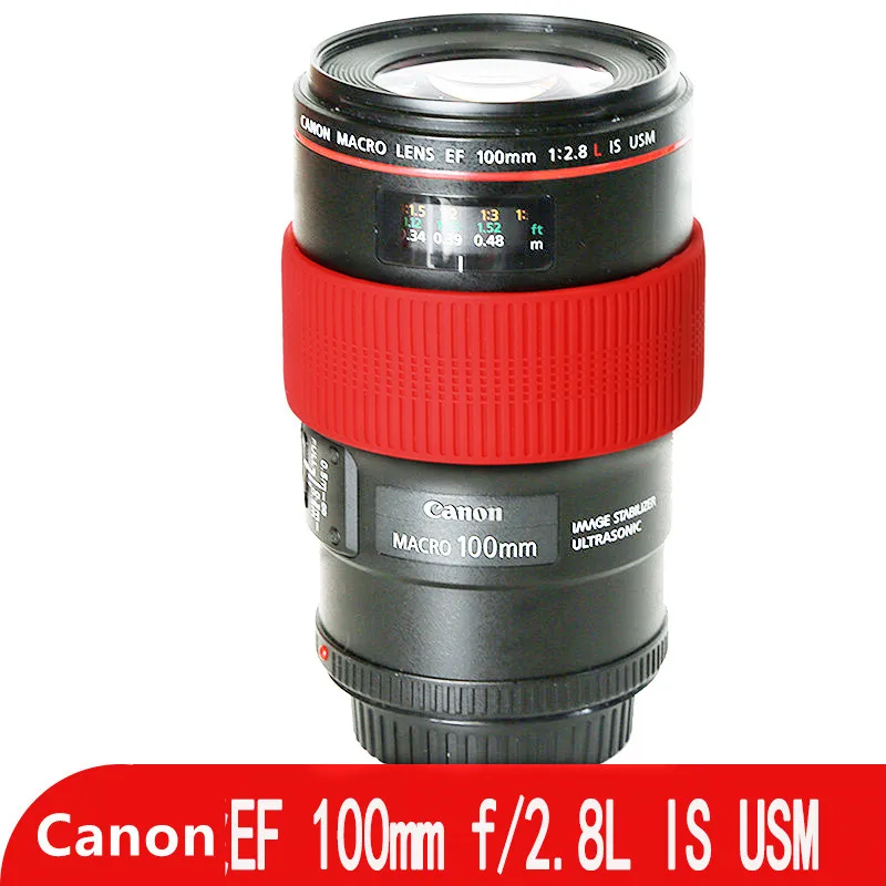 Silicone Focus Ring + Zoom Ring Rubber Band Protector for Canon EF 100mm f/2.8L IS USM Lens