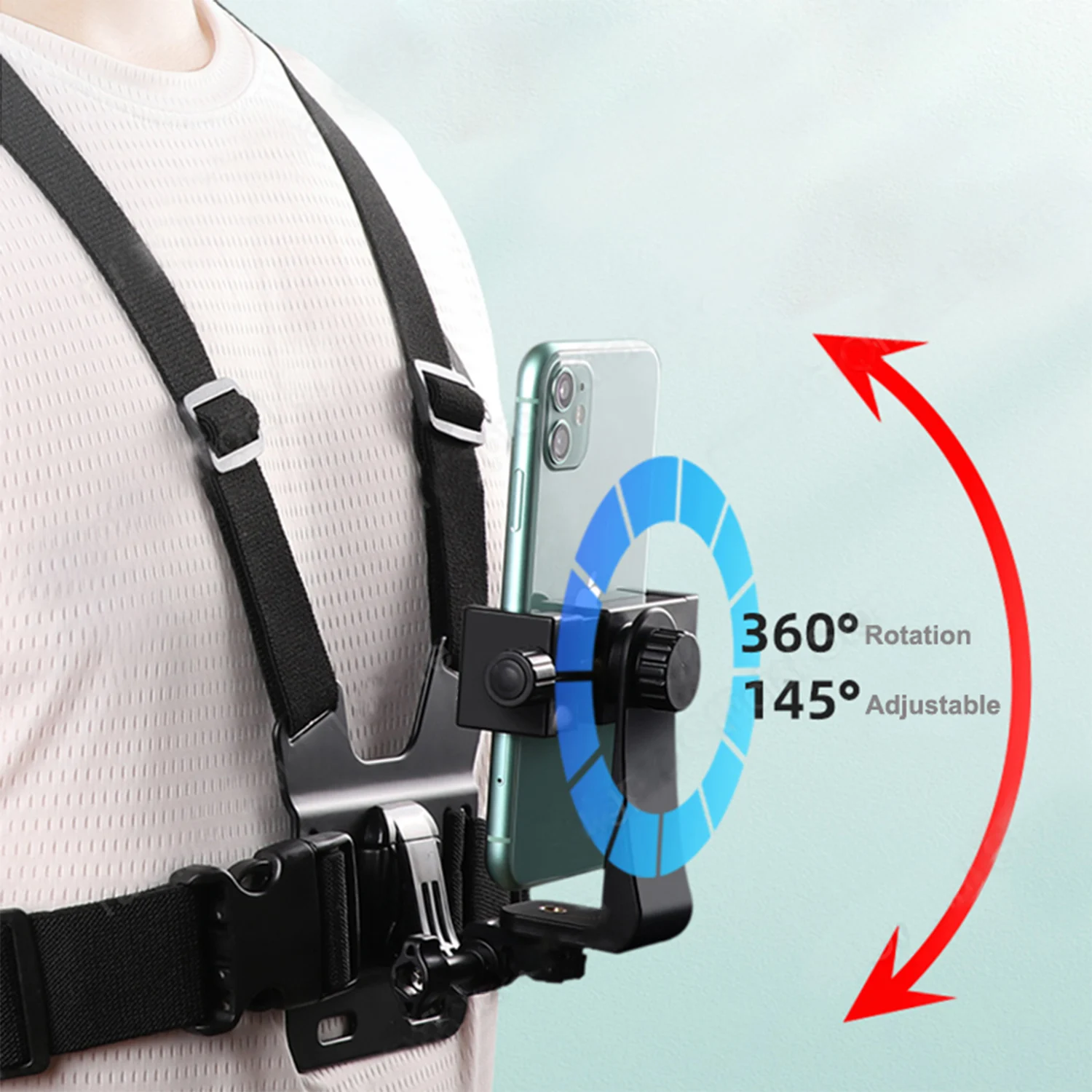 Phone Chest Mount Mobile Phone Chest Mount Harness Strap Holder Phone Clip Pov for Huawei Iphone Plus Xiaomi Quick Release Kits