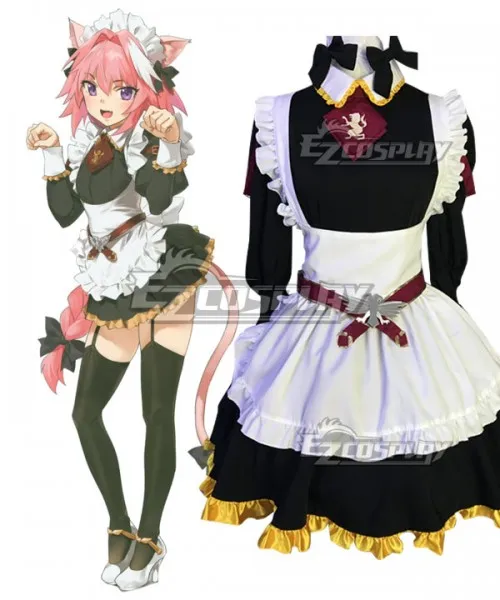 

Fate Apocrypha Fate EXTELLA LINK Rider Of Black Astolfo Maid Wear Dress Lolita Party Dress Girls Cosplay Costume E001