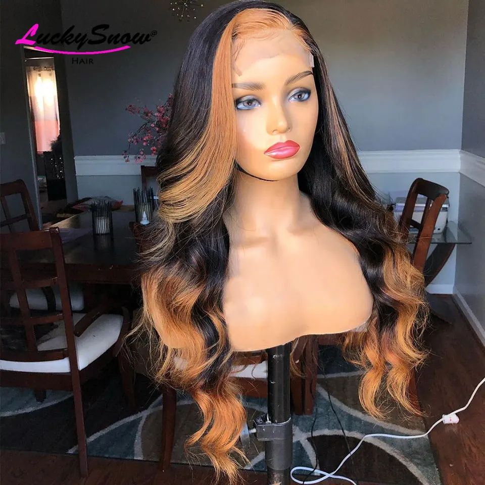 تأثيري أومبير براون أسود الجسم موجة 13x4 شفاف HD الدانتيل الباروكات الأمامية للنساء 180 الكثافة البرازيلي الملونة باروكة من شعر طبيعي #5