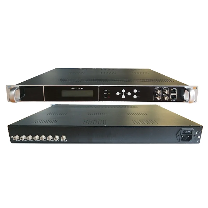 OTV-TP4 profissional digital tv headend fta 4 portadores canal rf fta sintonizador 2 * asi para ip asi gateway biss receptor de satélite