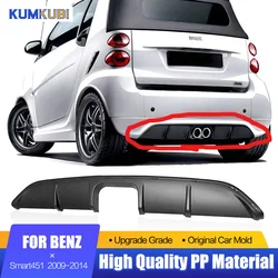 For Benz Smart fortwo 451 Car Rear Diffuser 2009-2014 PP Rear Spoiler Diffuser Bumper Guard Protector Skid Plate Bumper Cover