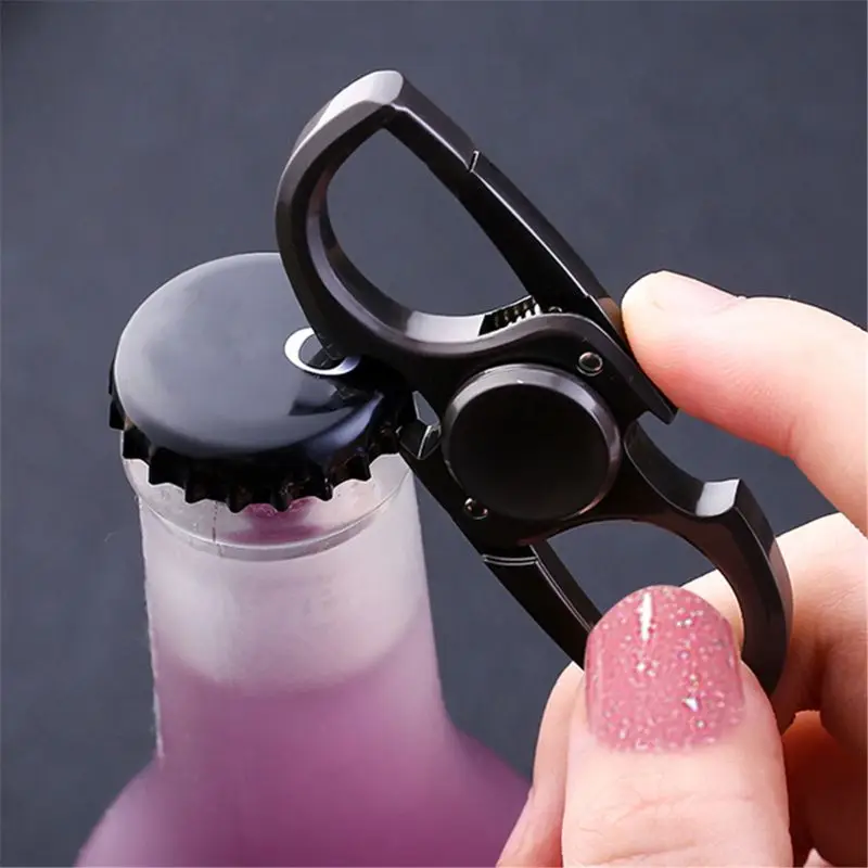 Finger Spinner Fidget Hand Spinner Anti-Anxiety Toy Relieves Stress Finger Spinner Ketchain Bottle Opener EDC Adult Kids boy Toy